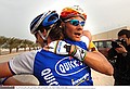 Cycling : Tour Qatar 2006 / Stage 2 BOONEN Tom ( Bel ) / KNAVEN Servais ( Ned ) / Celebration Joie VreugdeCamel Race Track - Al Khor Corniche (138 km )Etape Rit